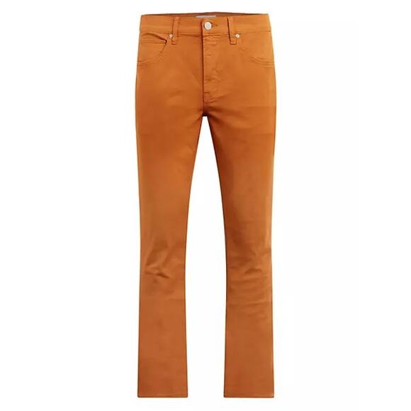 Hudson Blake Slim Straight Jean Mid Rise Classic 5 Pocket Denim Western Brown 30